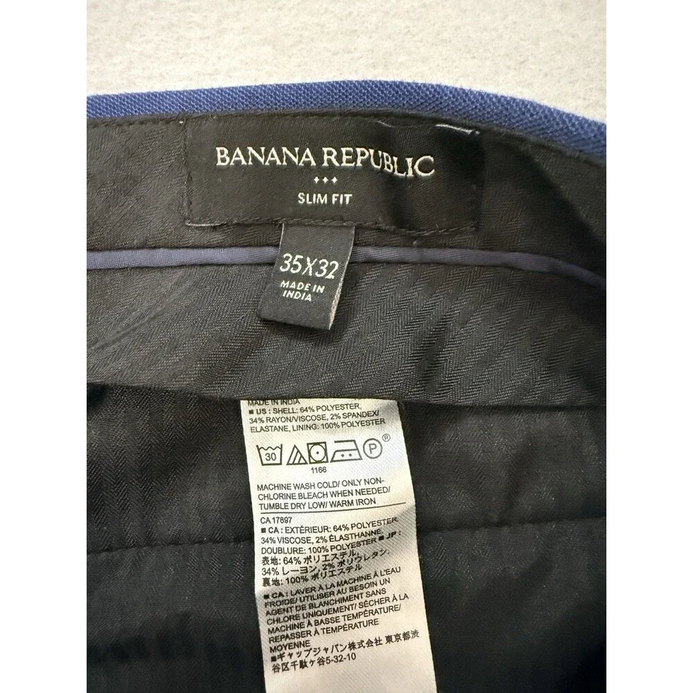 Banana Republic Men’s Slim Dress Pants Navy Size 35x32